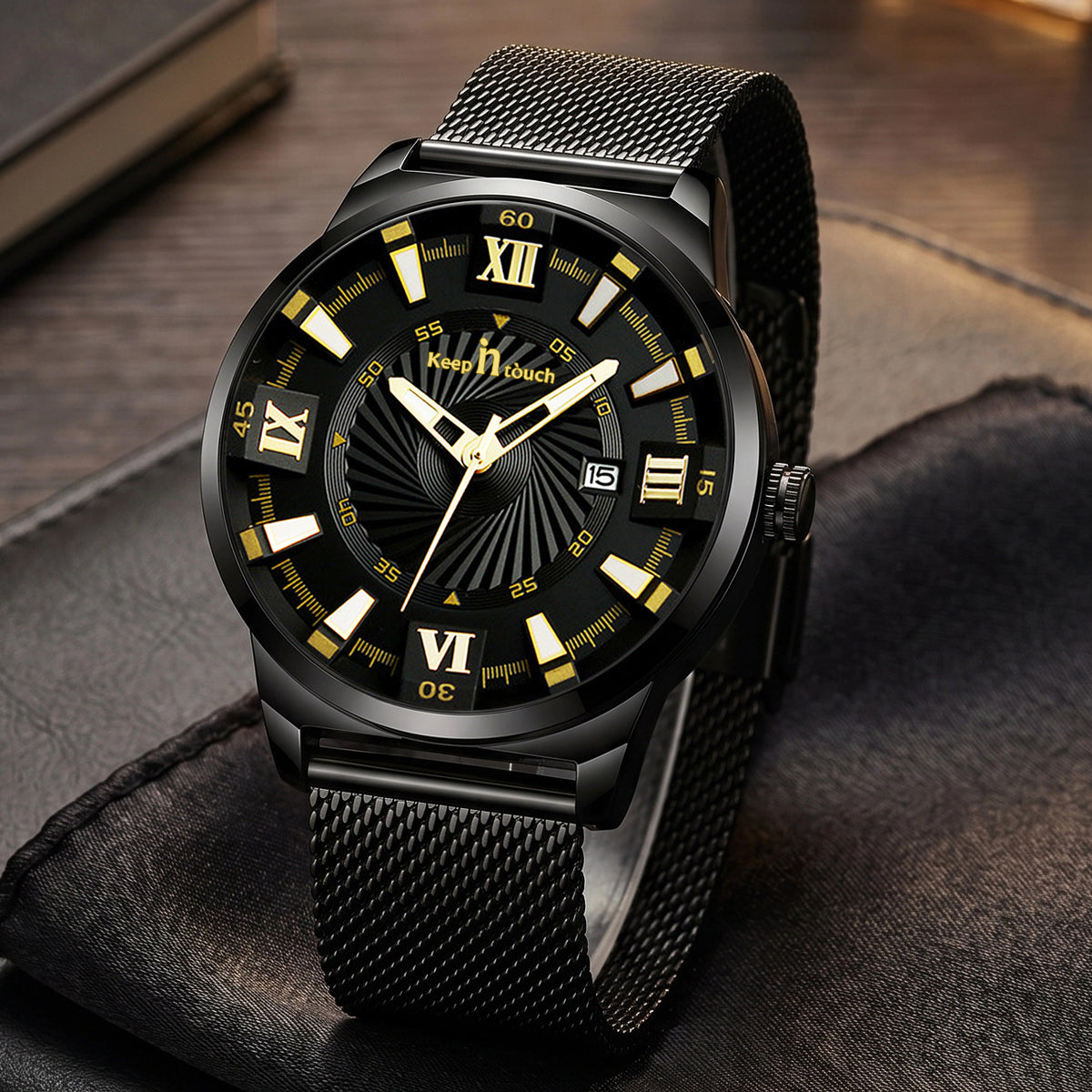 KnT-6615 Analog Watch - Black
