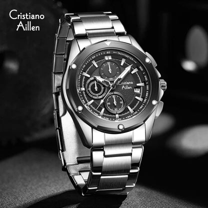 CA-8899 Multifunction Chronograph Watch - Silver