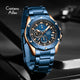 CA-8899 Multifunction Chronograph Watch - Blue Rose Gold