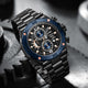 CA-9839 Chronograph Watch - Black Blue