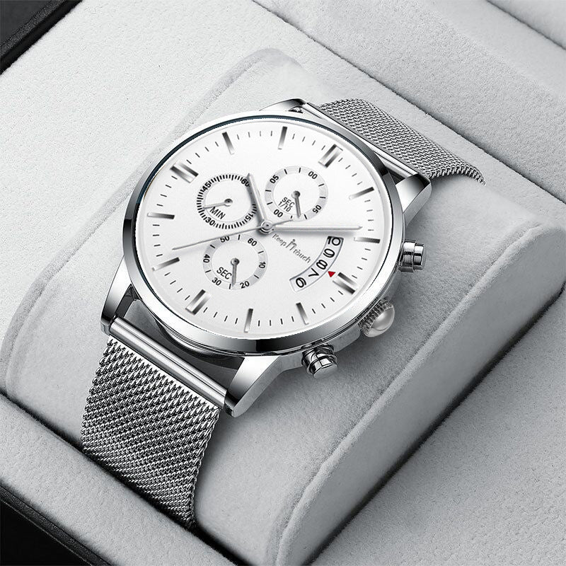 KnT-1024 Mesh Classic Watch - Gold Silver