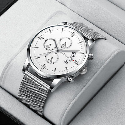 KnT-1024 Mesh Classic Watch - Gold Silver
