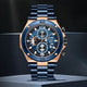 CA-9839 Chronograph Watch - Blue Rose Gold