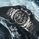 CA-8890 Multifunction Analog Watch - Silver Black