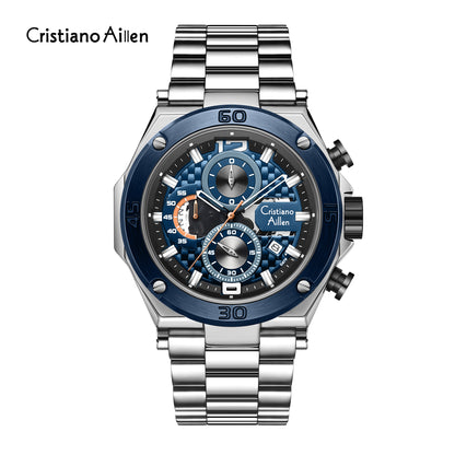 CA-9839 Chronograph Watch - Silver blue