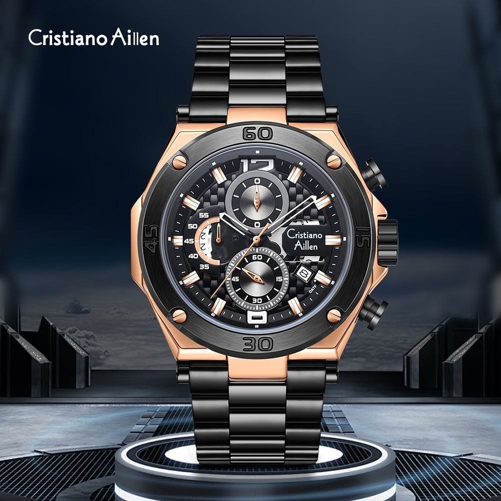 CA-9839 Chronograph Watch - Rose gold