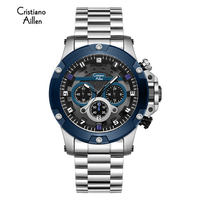 CA-9838 Multifunction Chronograph Watch - Silver