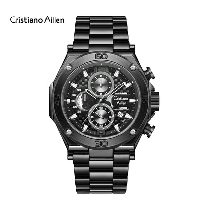 CA-9839 Chronograph Watch - Black-Blue