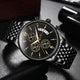 KnT-1020 Steel Chronograph Watch - Black-Blue