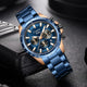 CA-8891 Multifunction Analog Watch - Blue Rose Gold