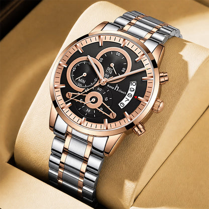 KnT-1025 Moonphase Chronograph Watch - Black