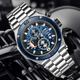 CA-9839 Chronograph Watch - Silver blue
