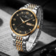 KnT-6617 Silver Black Watch - Silver Gold Black
