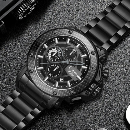 CA-9842 Chronograph Watch - Black-Blue