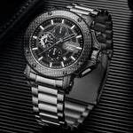 CA-9842 Chronograph Watch - Black-Blue