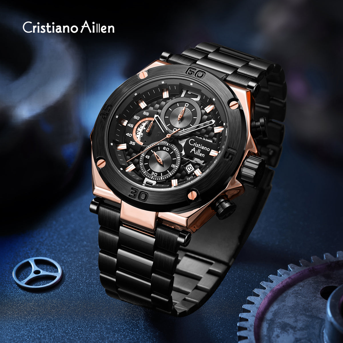CA-9839 Chronograph Watch - Rose gold