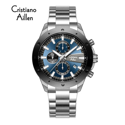 CA-8897 Chronograph Watch - Silver Blue