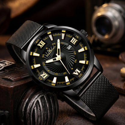 KnT-6615 Analog Watch - Black