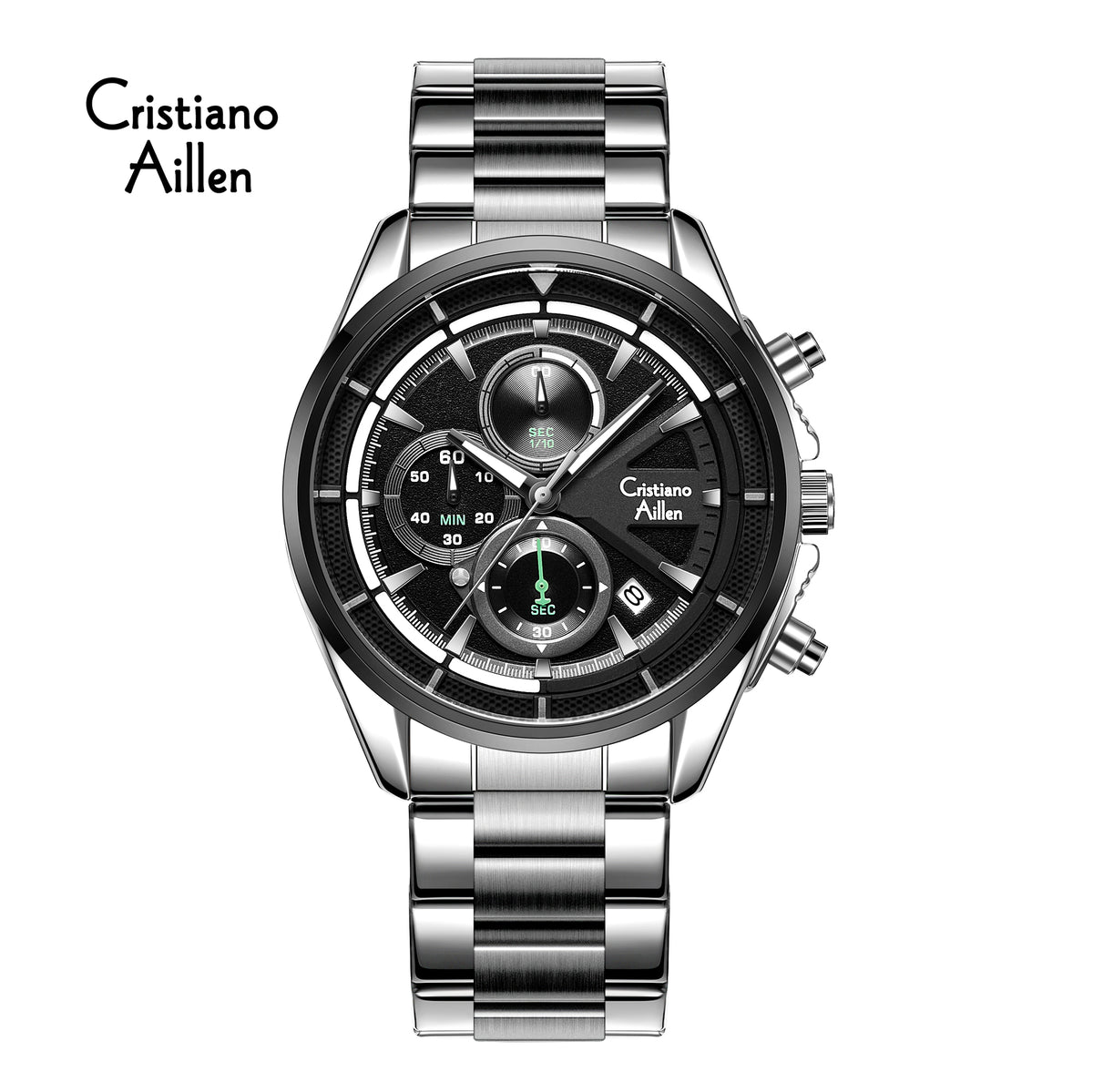 CA-8890 Multifunction Analog Watch - Silver Black