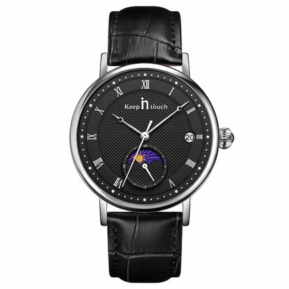 KnT-6620 Black Chronograph Watch - Black