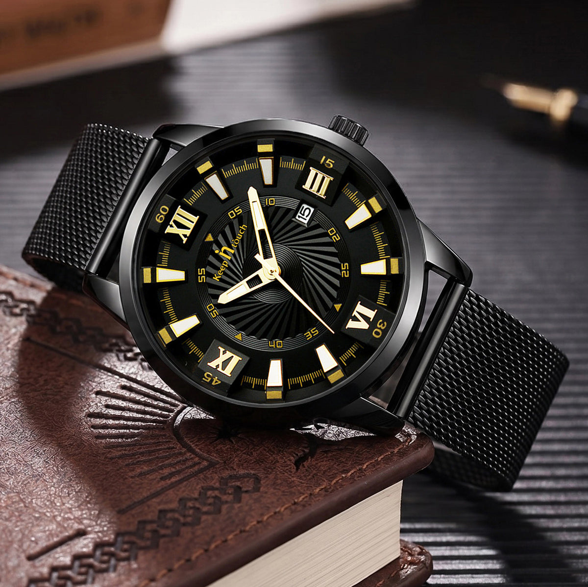 KnT-6615 Analog Watch - Black