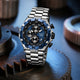 CA-9840 Chronograph Watch - Silver blue