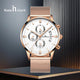 KnT-1024 Mesh Classic Watch - Rose Gold White
