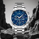 KnT-1026 Moonphase Multifunction Watch - Silver Blue
