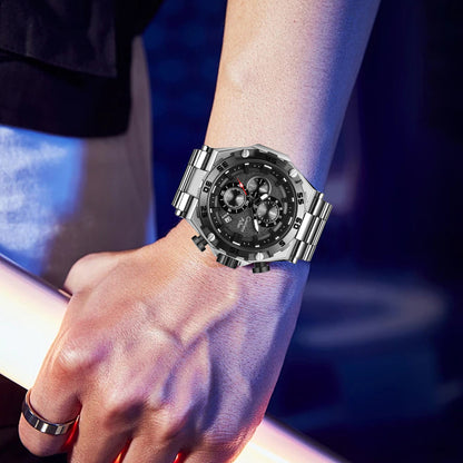 CA-9840 Chronograph Watch - Silver Black