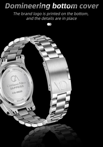 CA-9839 Chronograph Watch - Silver Black