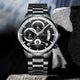 KnT-1025 Moonphase Chronograph Watch - Black-Blue