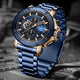 CA-9842 Chronograph Watch - Blue Rose Gold