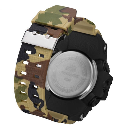 PANARS PNRS-8202 Camo Green dual time sports watch for men - sports watch detail