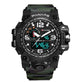 PANARS PNRS-8202 Dual Time Sports Watch for Men - Dark Camo Green