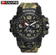 PANARS PNRS-8202 Dual Time Sports Watch for Men - Camo Green
