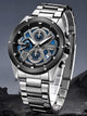 CA-8895 Metal Bracelet Chronograph Watch - Silver blue