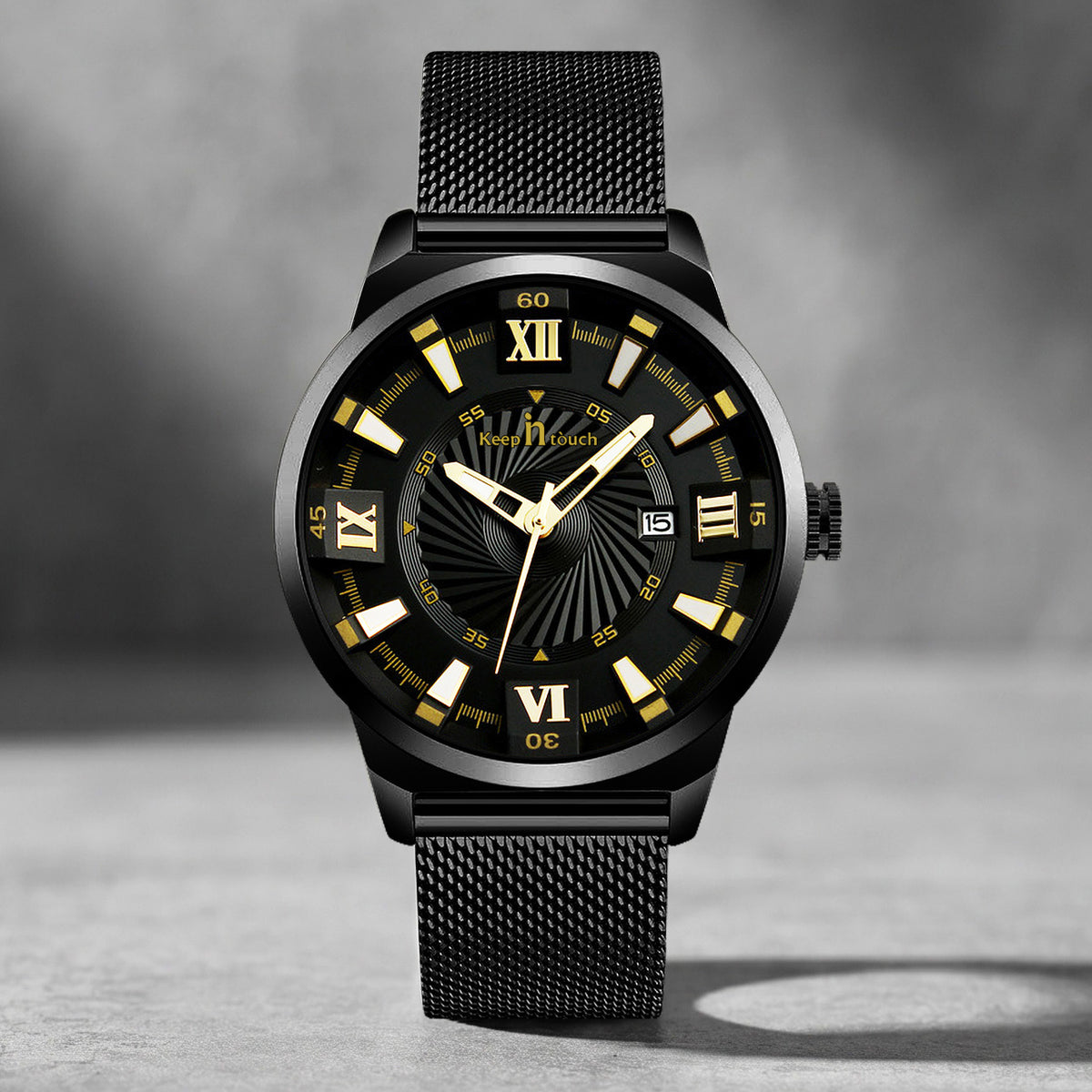 KnT-6615 Analog Watch - Black