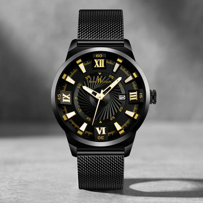 KnT-6615 Analog Watch - Black