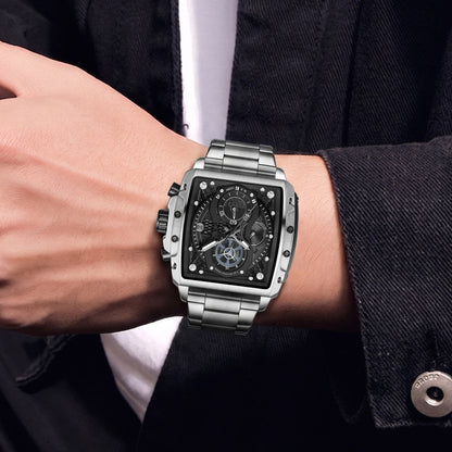 CA-8916 Chronograph Watch - Silver Black