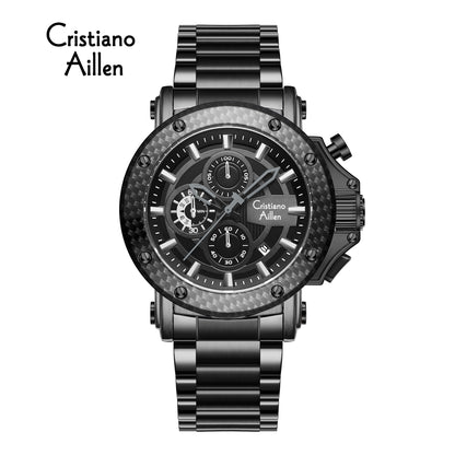 CA-9842 Chronograph Watch - Black-Blue