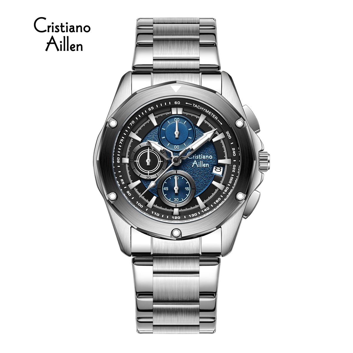 CA-8899 Multifunction Chronograph Watch - Silver Blue