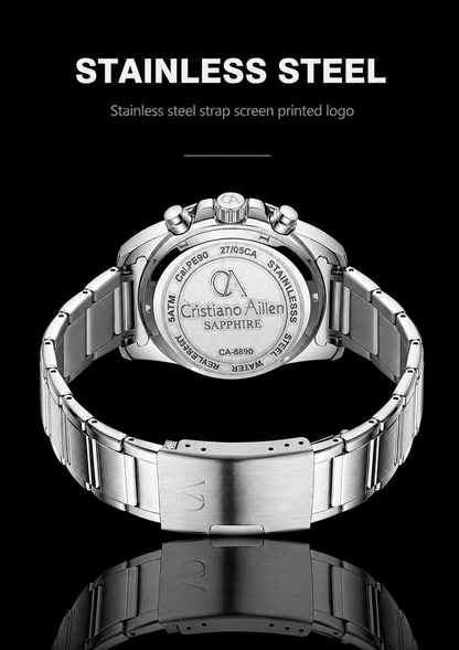 CA-8890 Multifunction Analog Watch - Silver Blue