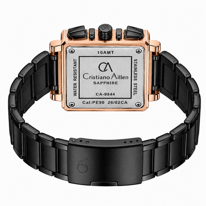 CA-9844 Chronograph Watch - Black Rose Gold