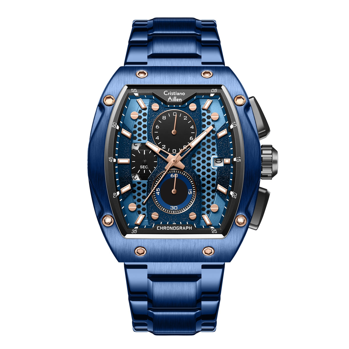Cristiano Aillen CA-8917 blue chronograph analog watch for men