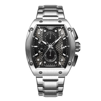 Cristiano Aillen CA-8917 silver black chronograph watch for men