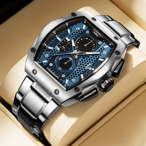 CA-8917 Chronograph Watch - Silver Blue