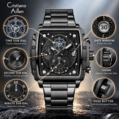 CA-8916 Chronograph Watch - Black