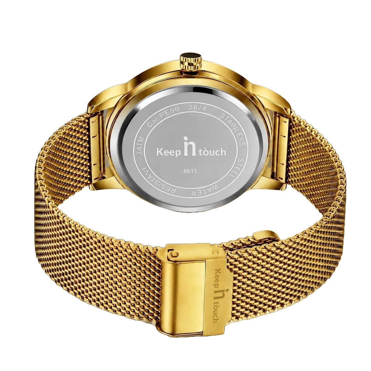 KnT-6615 Analog Watch - Gold Silver