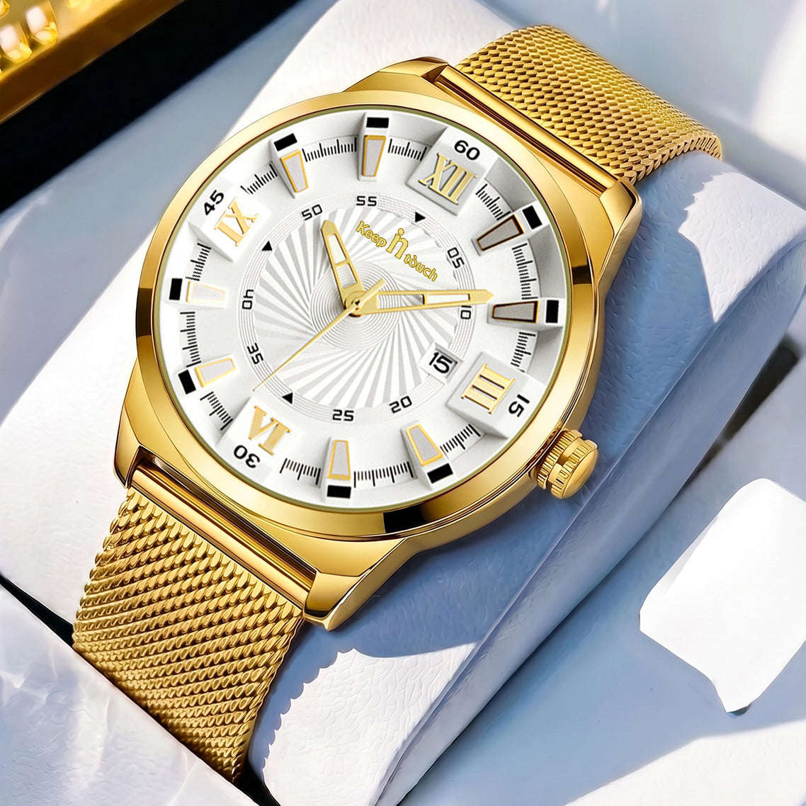 KnT-6615 Analog Watch - Gold Silver