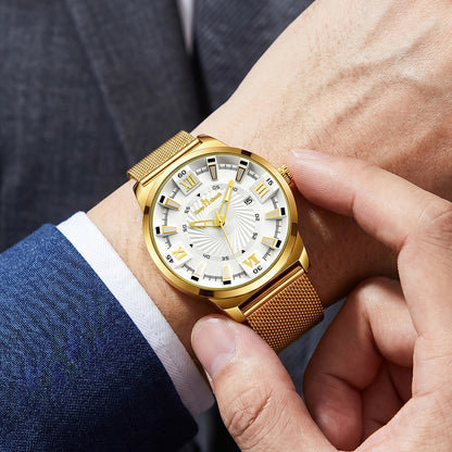 KnT-6615 Analog Watch - Gold Silver